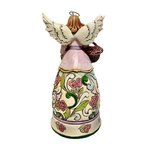 Jim Shore February Birthday Angel Figurine Violet Flower Amethyst Stone 4012551